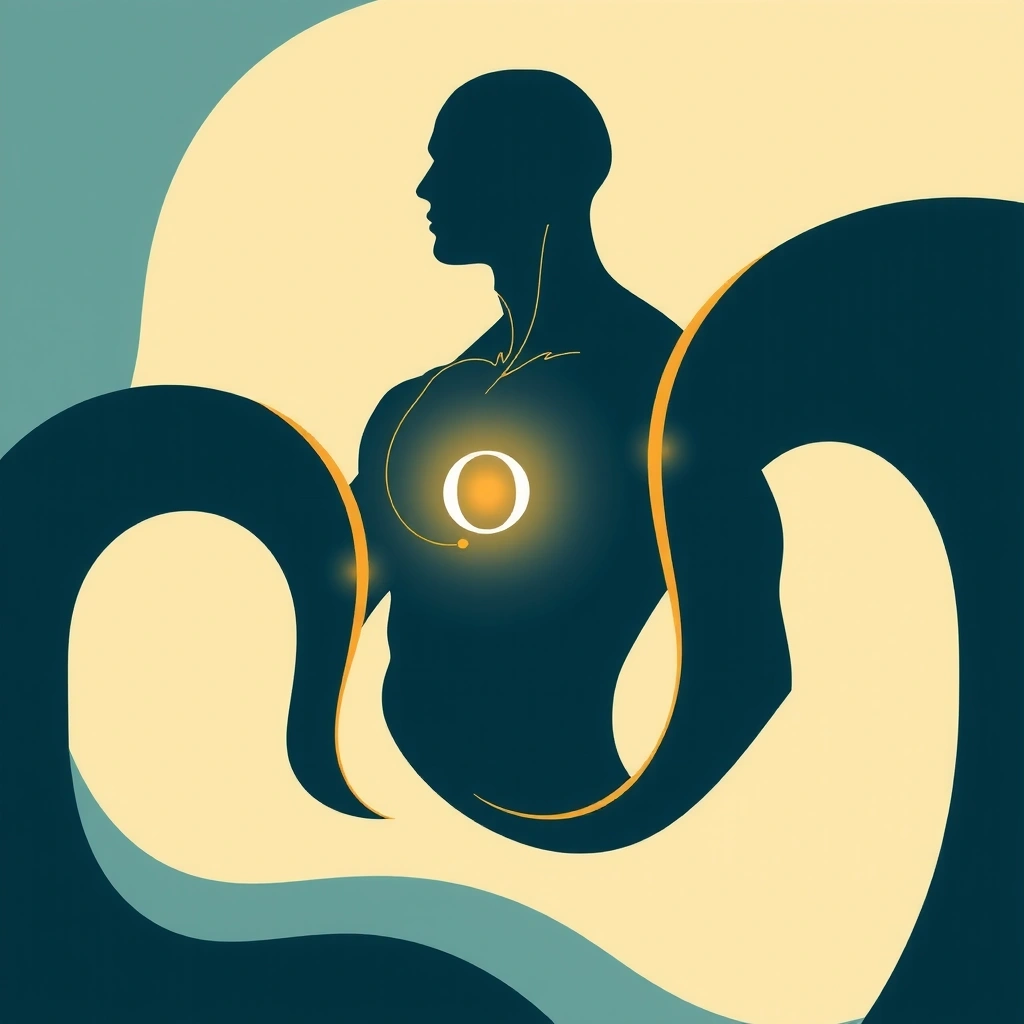 Abstract elegant imagery representing male vitality