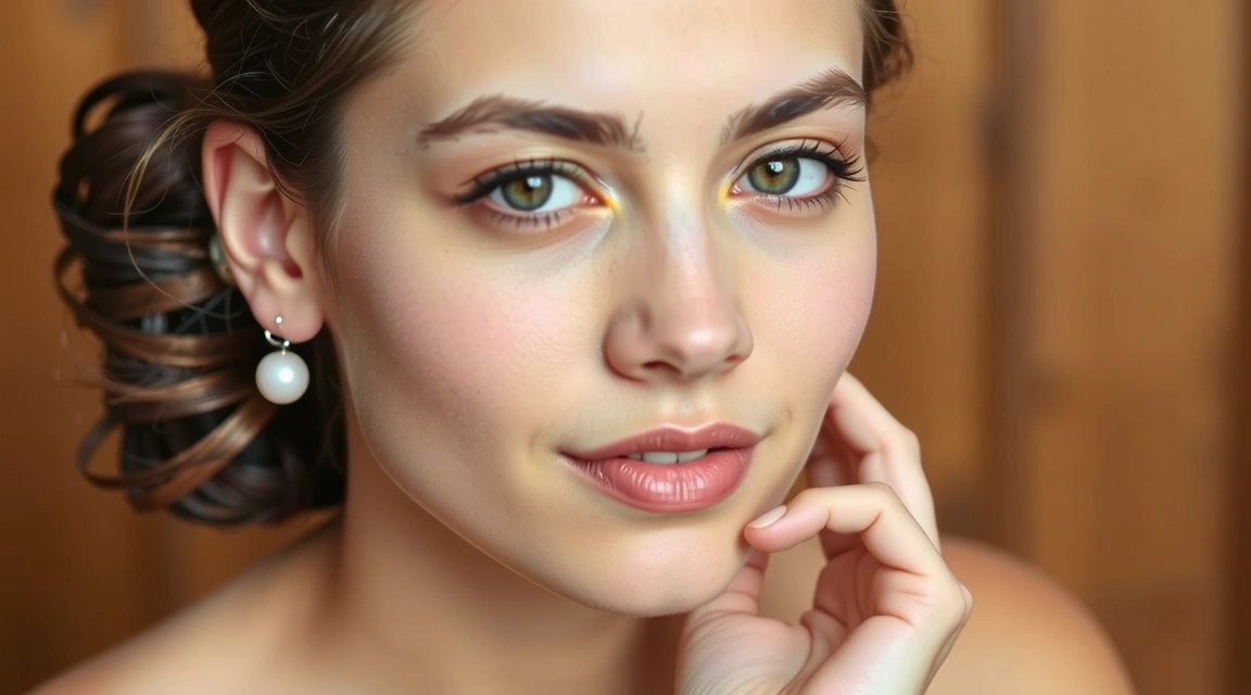 Woman with radiant, glowing skin, representing women's radiance